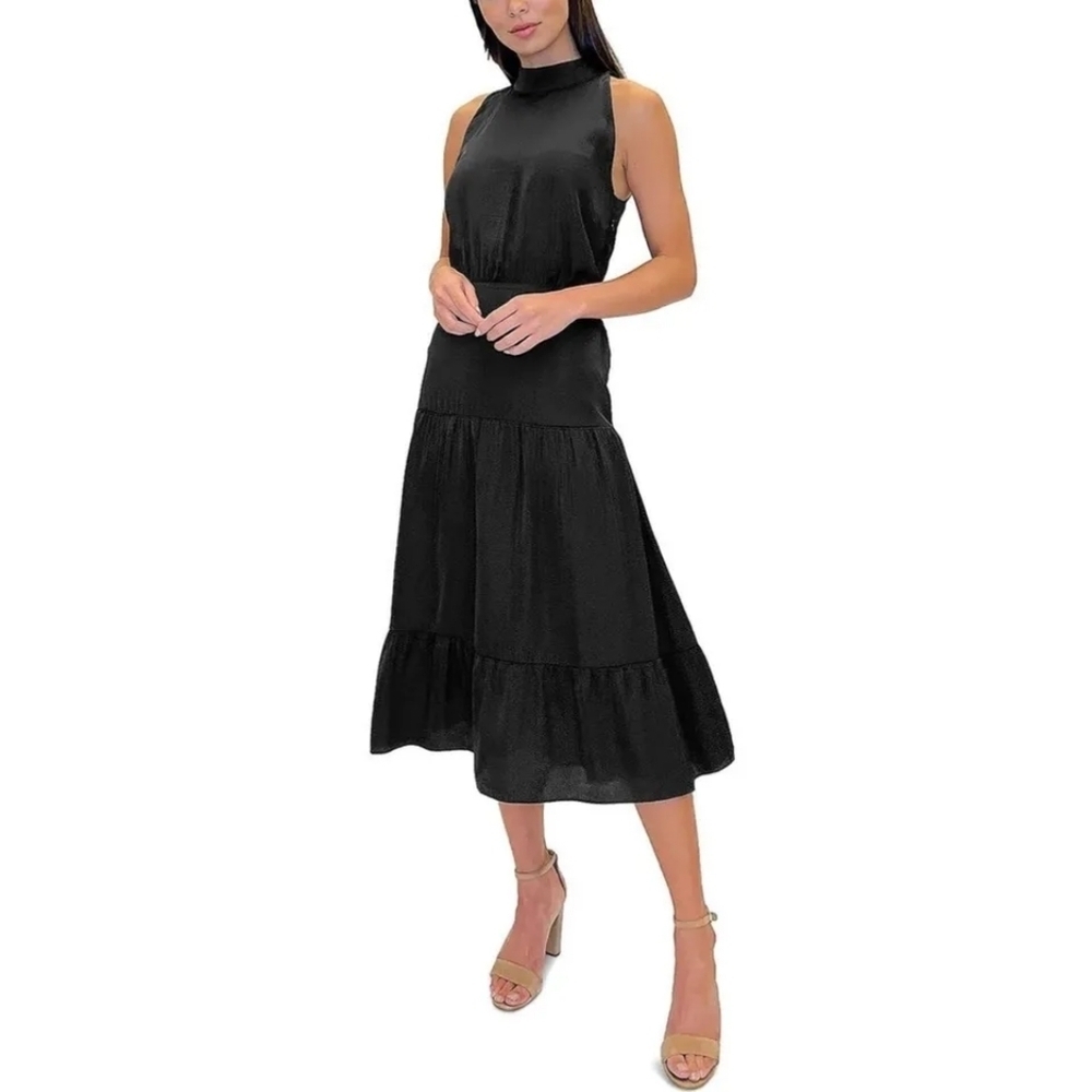 Sam Edelman Black Parachute High-Neck Maxi NWOT